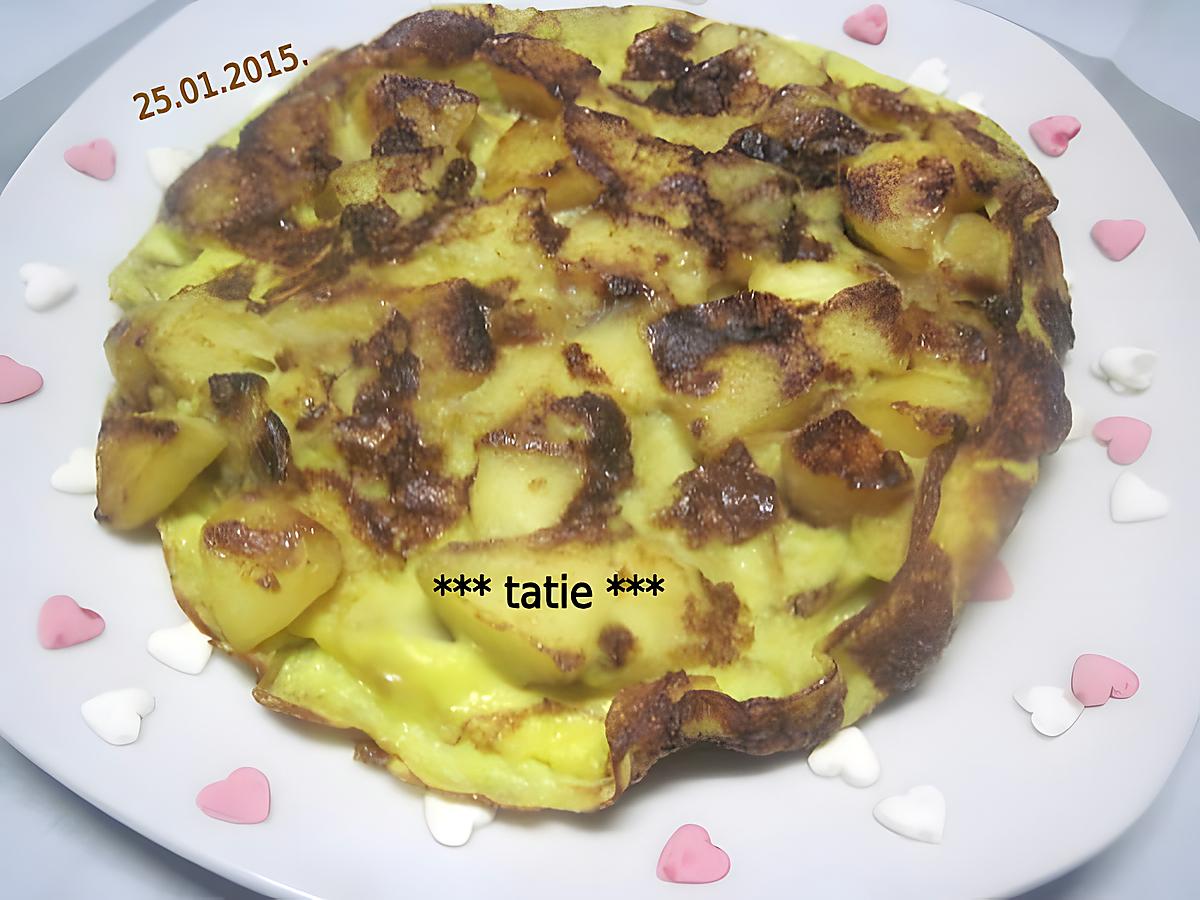 recette Omelettes aux pommes sucrées.