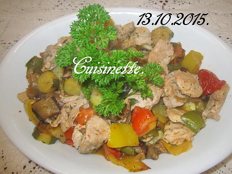 recette Tripotée de légumes du SUD.et viande de porc.