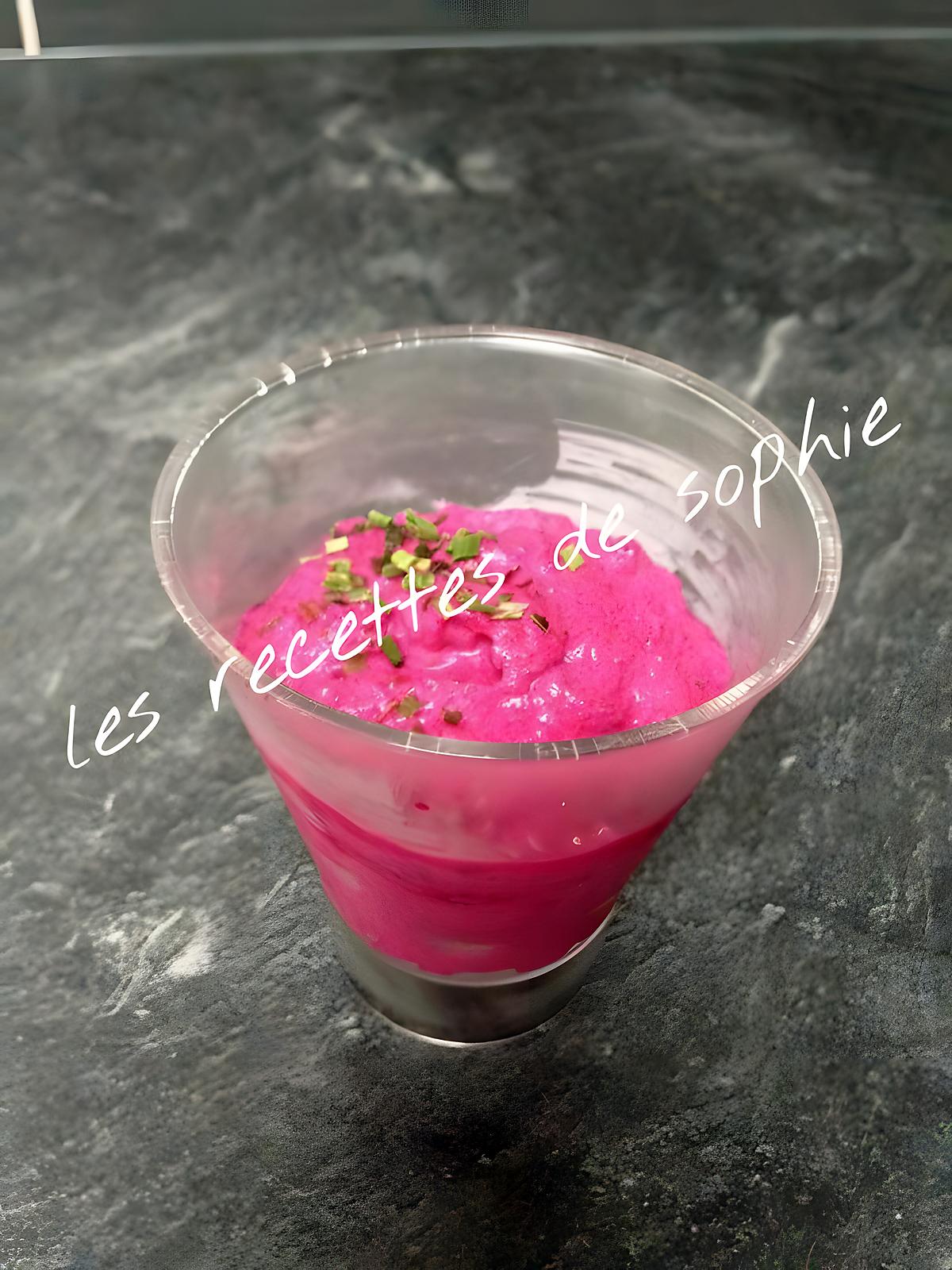 recette Verrines betterave et boursin