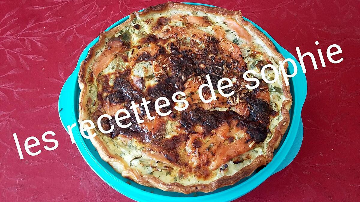 recette Tarte saumon fumé et poireaux