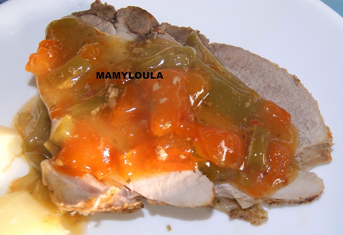recette Roti de porc à la sauce Mamyloula