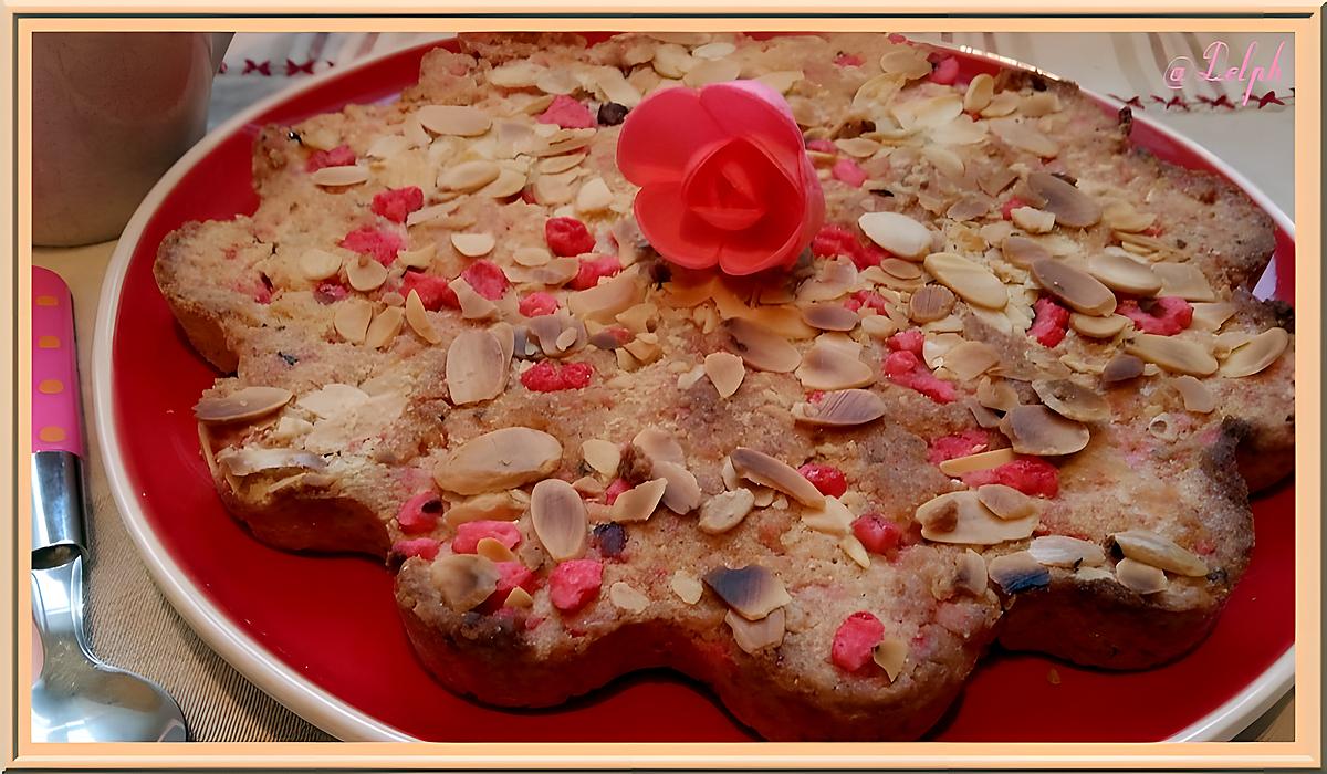 recette Cookie géant aux pralines roses et amandes