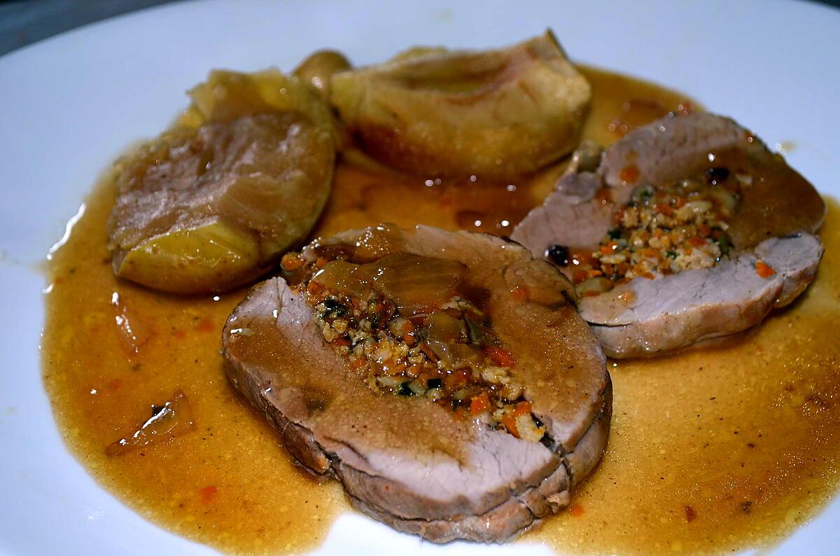 recette FILET MIGNON FARCI AUX CEPES