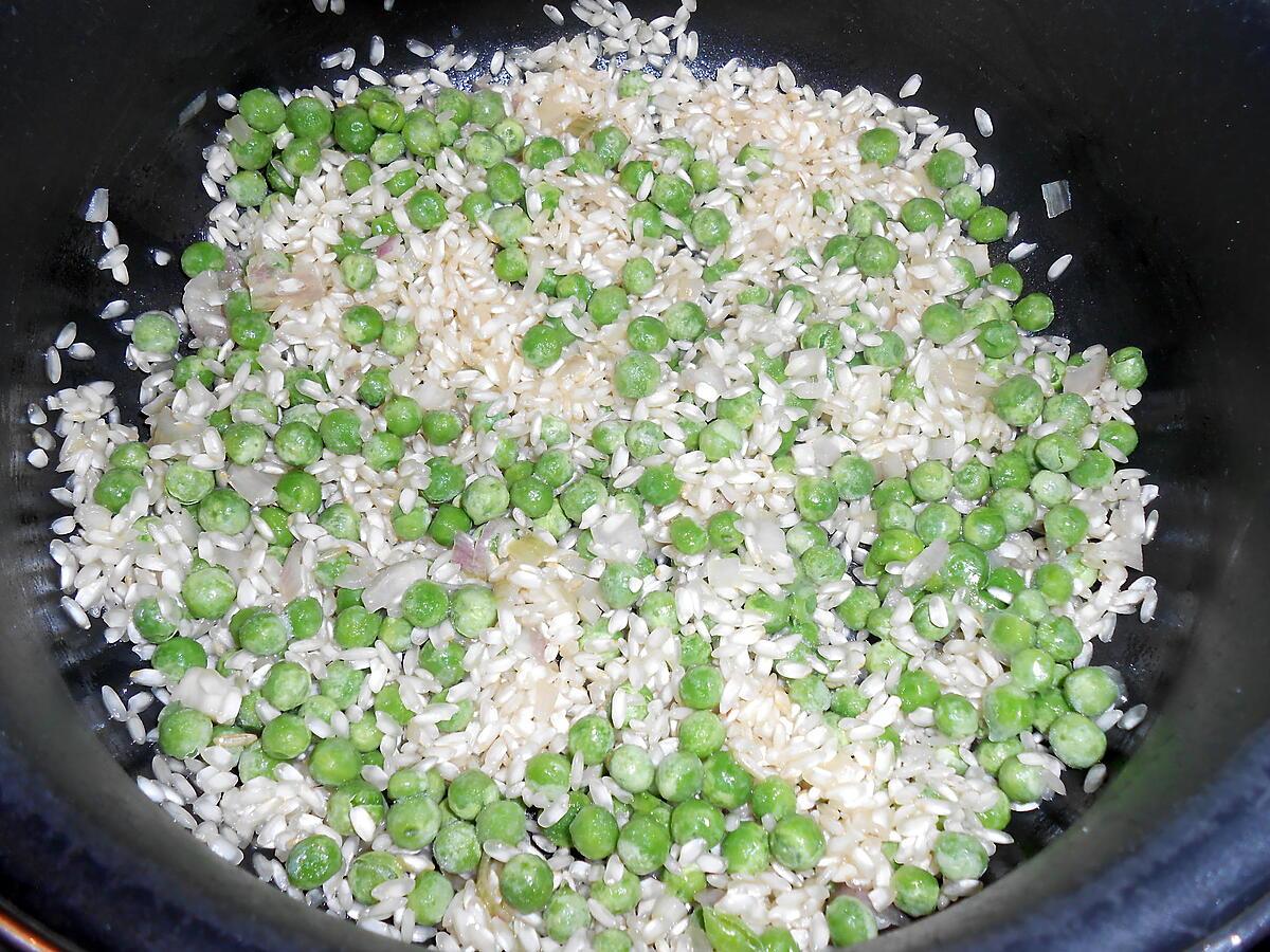 recette RISI E BISI (risotto aux petits pois)