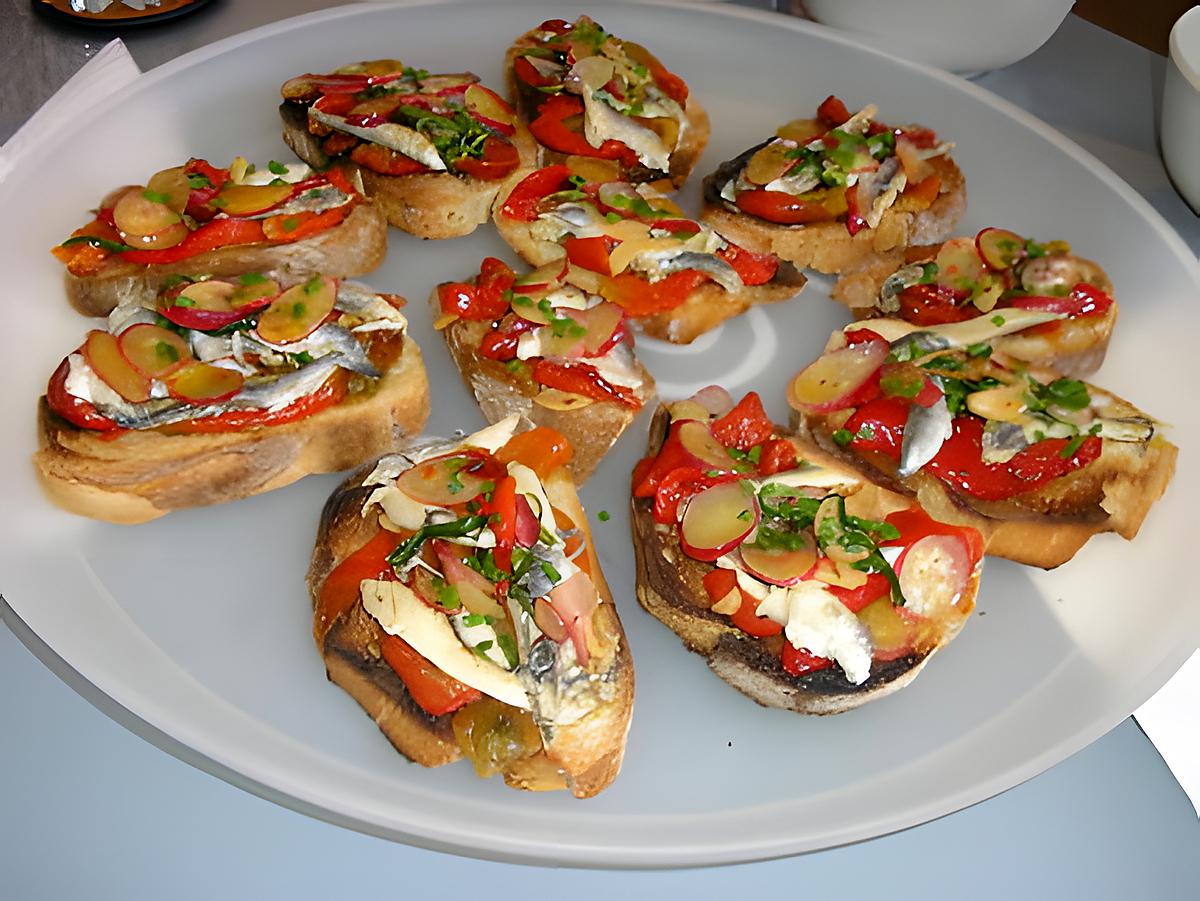 recette Tartine "Antipasti"