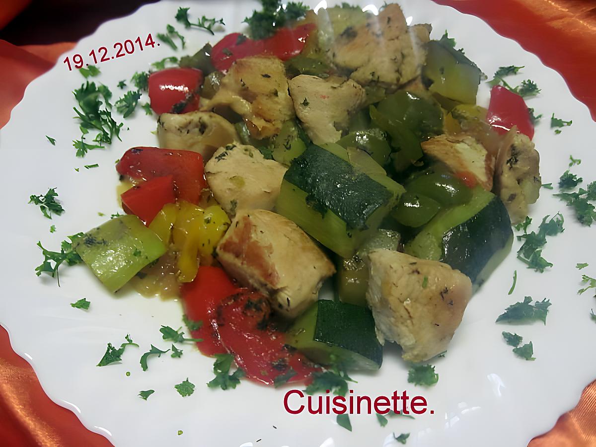 recette Sauté de dinde aux restes de légumes.