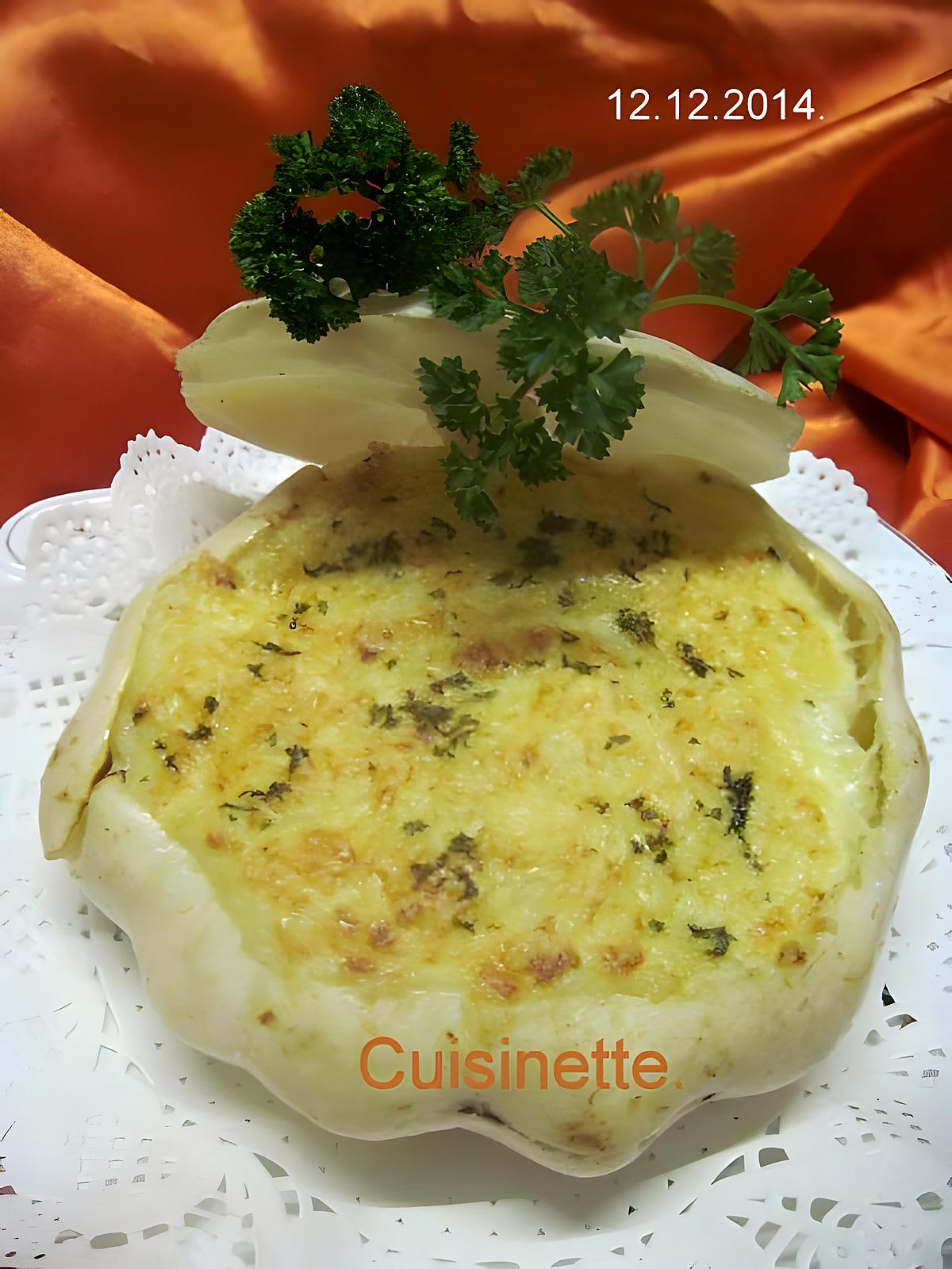 recette Pâtisson blanc au Parmentier.