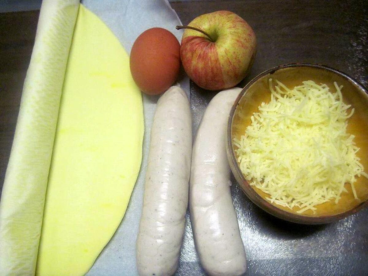 recette Boudin blanc aux pommes brioché.