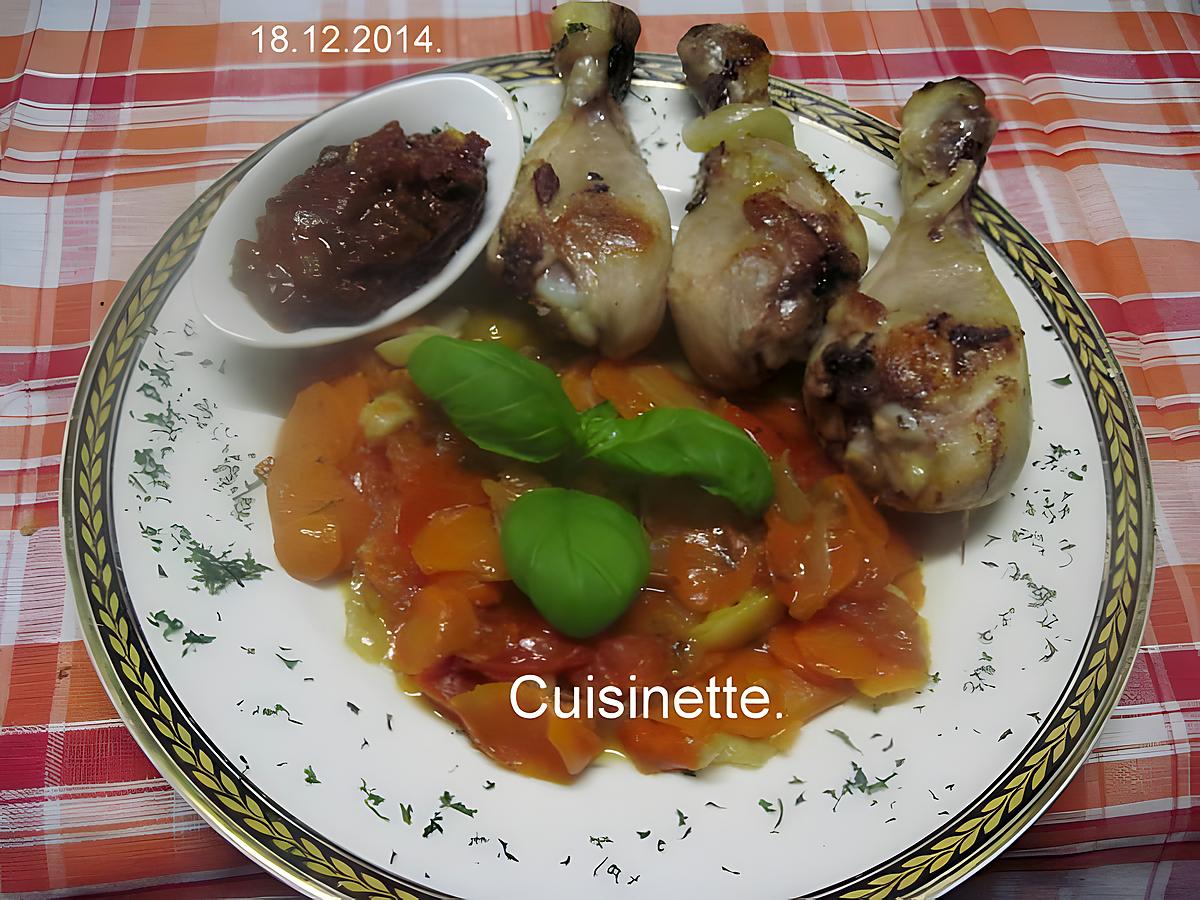 recette Pillons de poulet aux carottes.