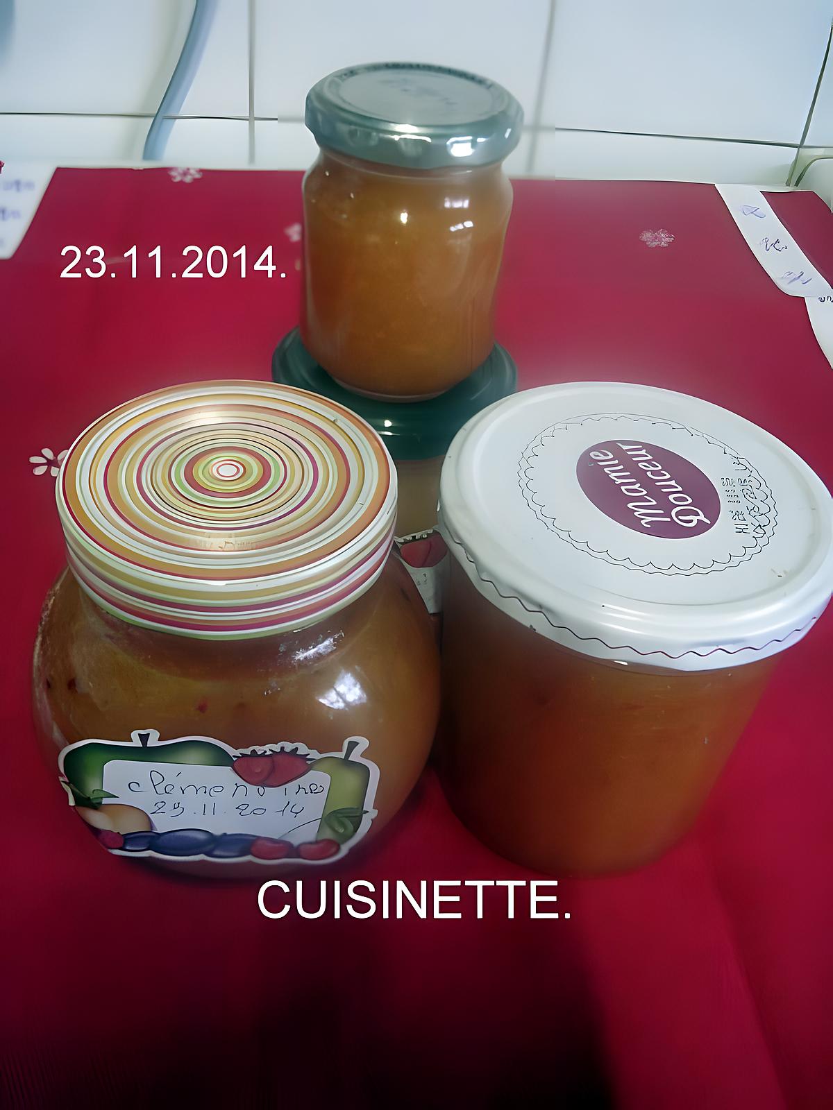 recette Confiture de clémentines. sucre allégé.