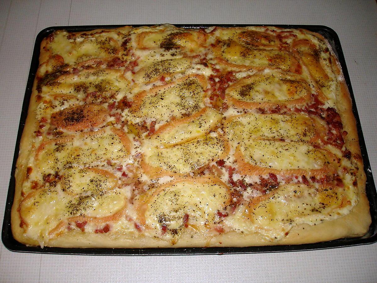 recette Pizza aux lardons et munster