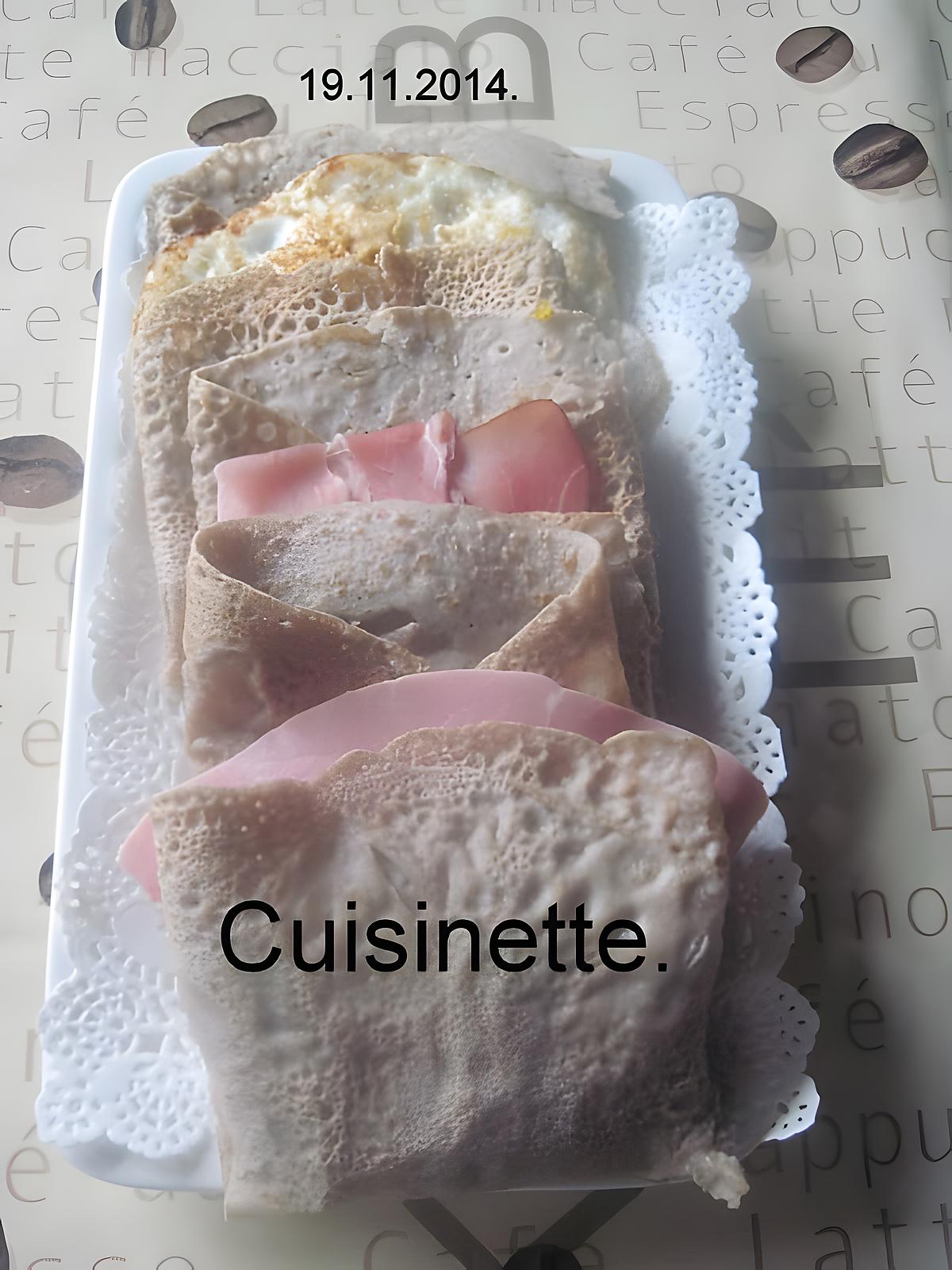 recette Galettes Bretonne garnies.