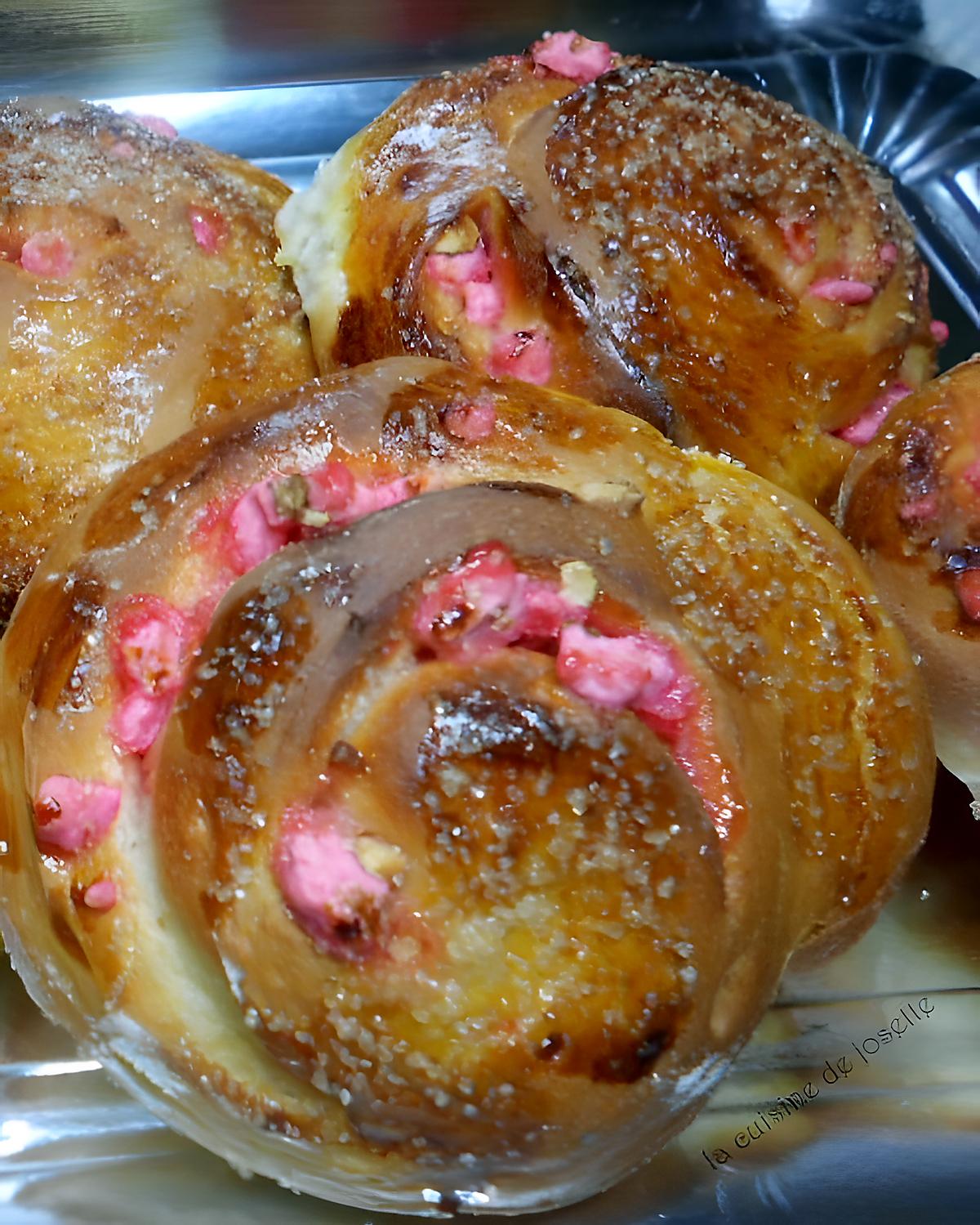 recette escargots brioché aux pralines roses