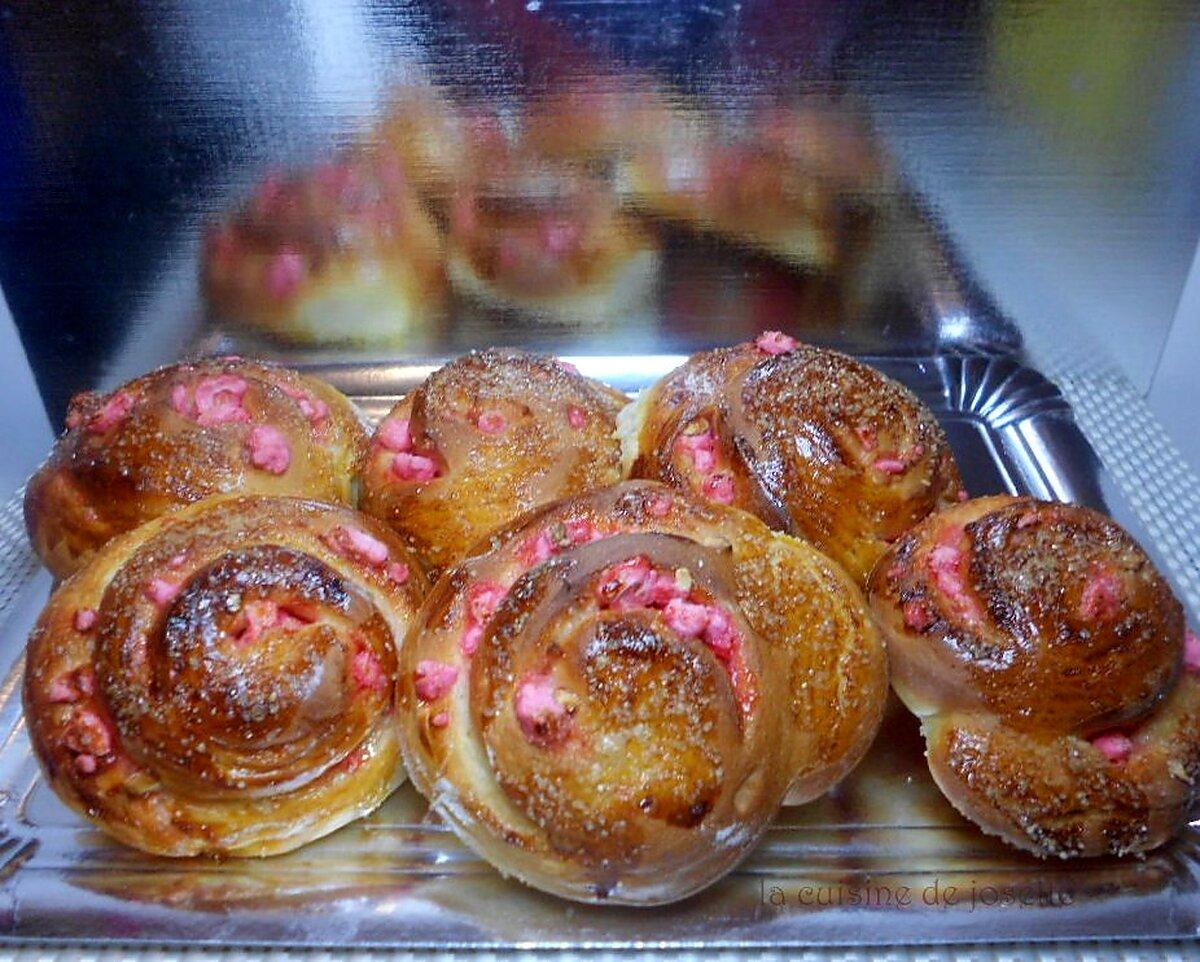 recette escargots brioché aux pralines roses