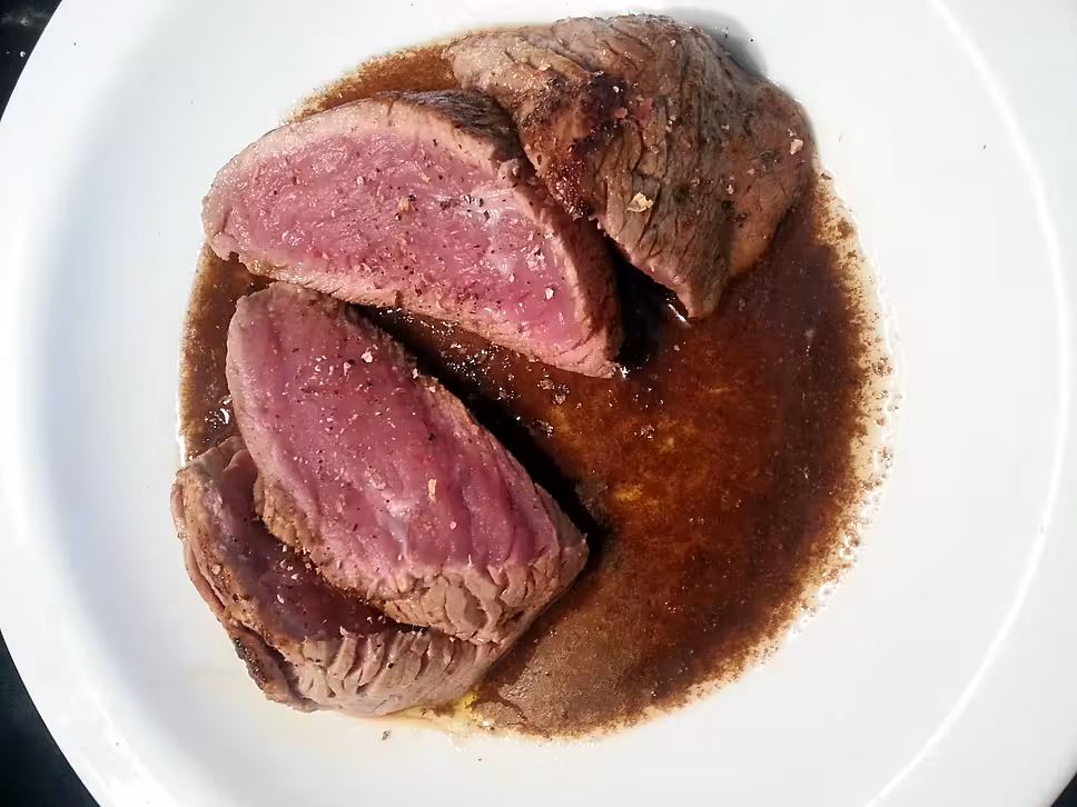 recette .. ou steak sauce au Porto et chocolat