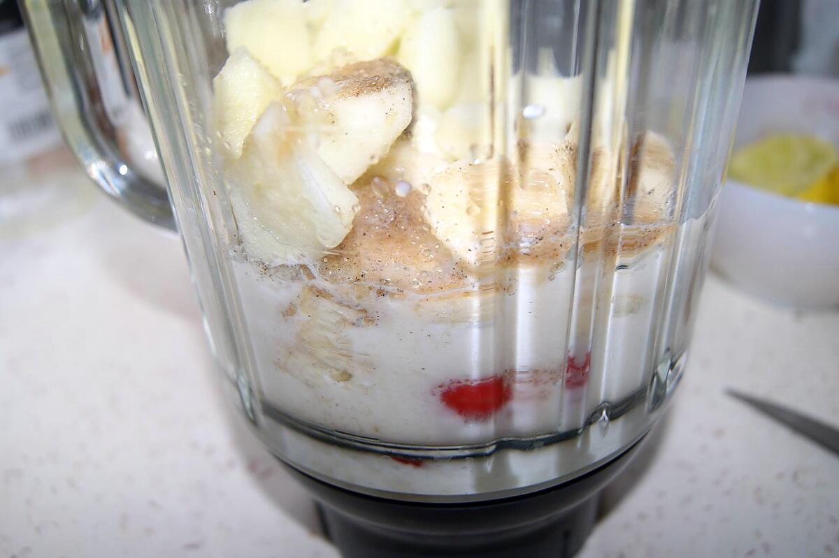 recette Smoothie Banane.pomme.fraises