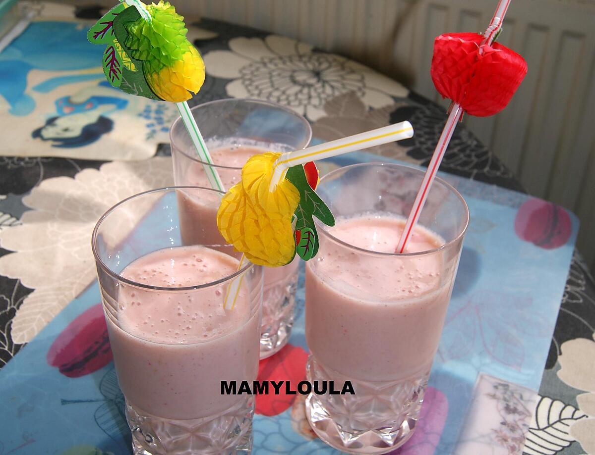 recette Smoothie Banane.pomme.fraises