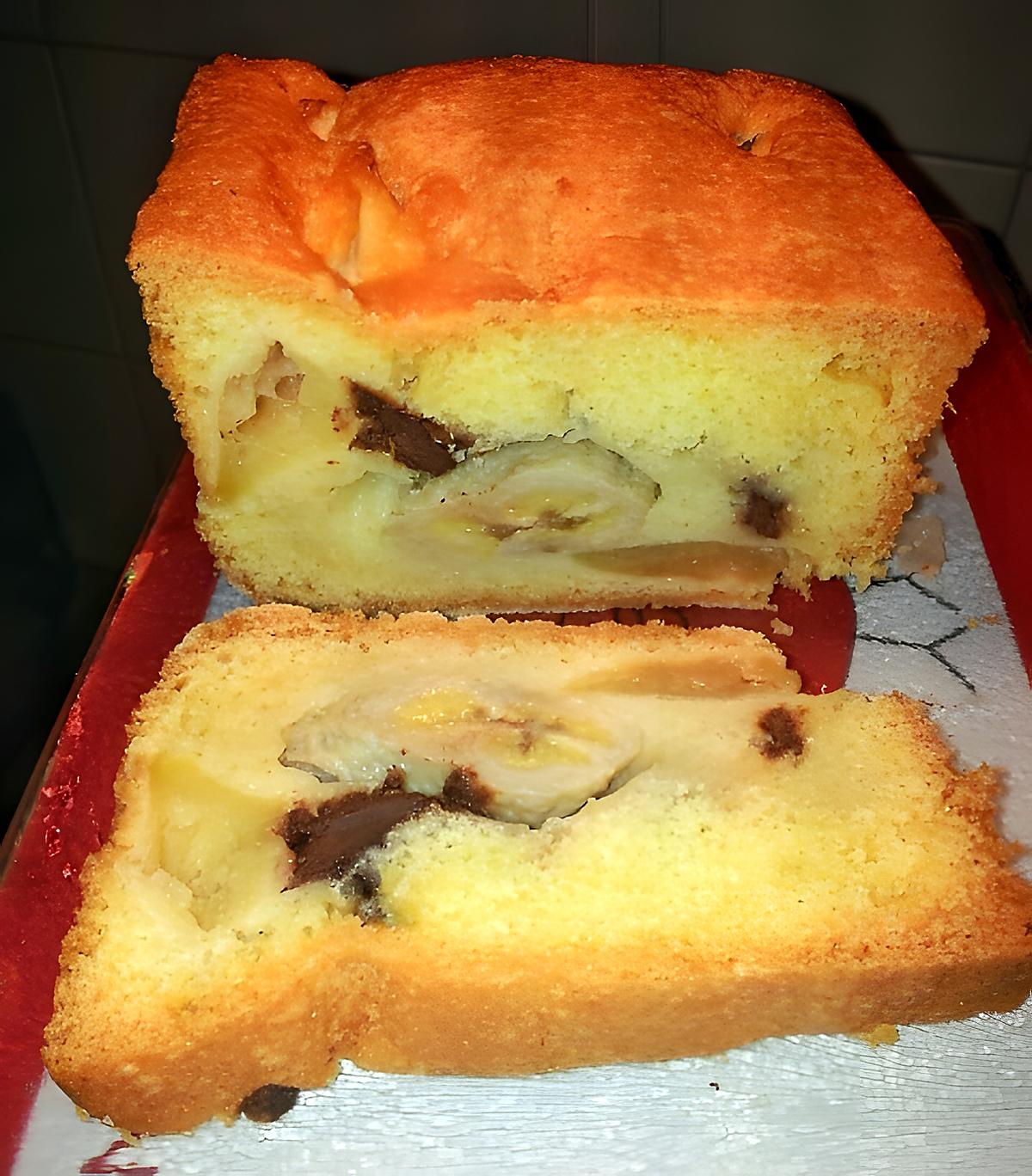 recette Cake à la Banane, aux Pommes et au Chocolat