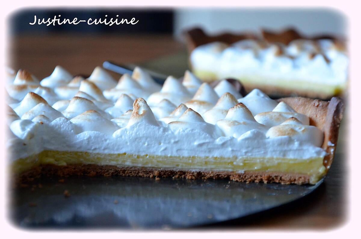 recette Tarte au citron vert et jaune meringuée