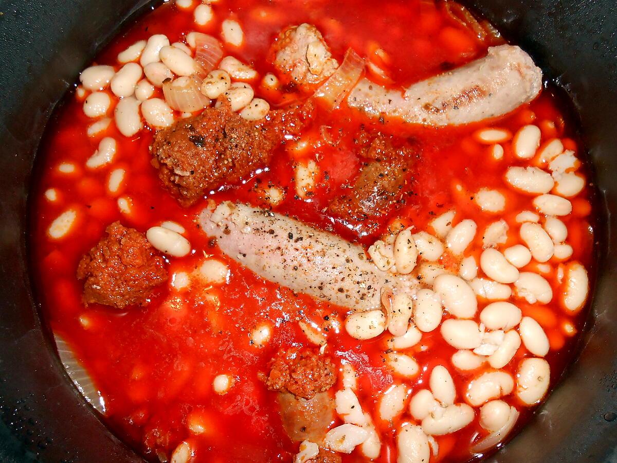 recette SOUBRESSADE AUX HARICOTS ET SAUCISSE DE TOULOUSE