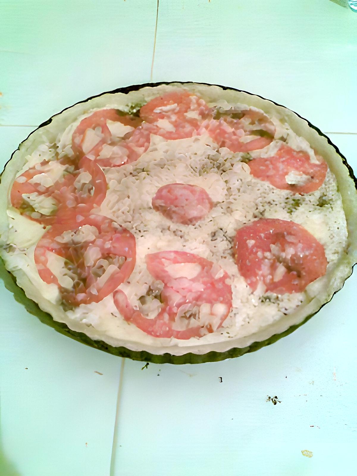 recette Pizza au fromage blanc fines herbes et ail