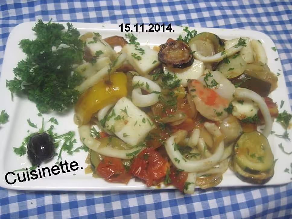 recette Crustacés aux légumes du soleil.