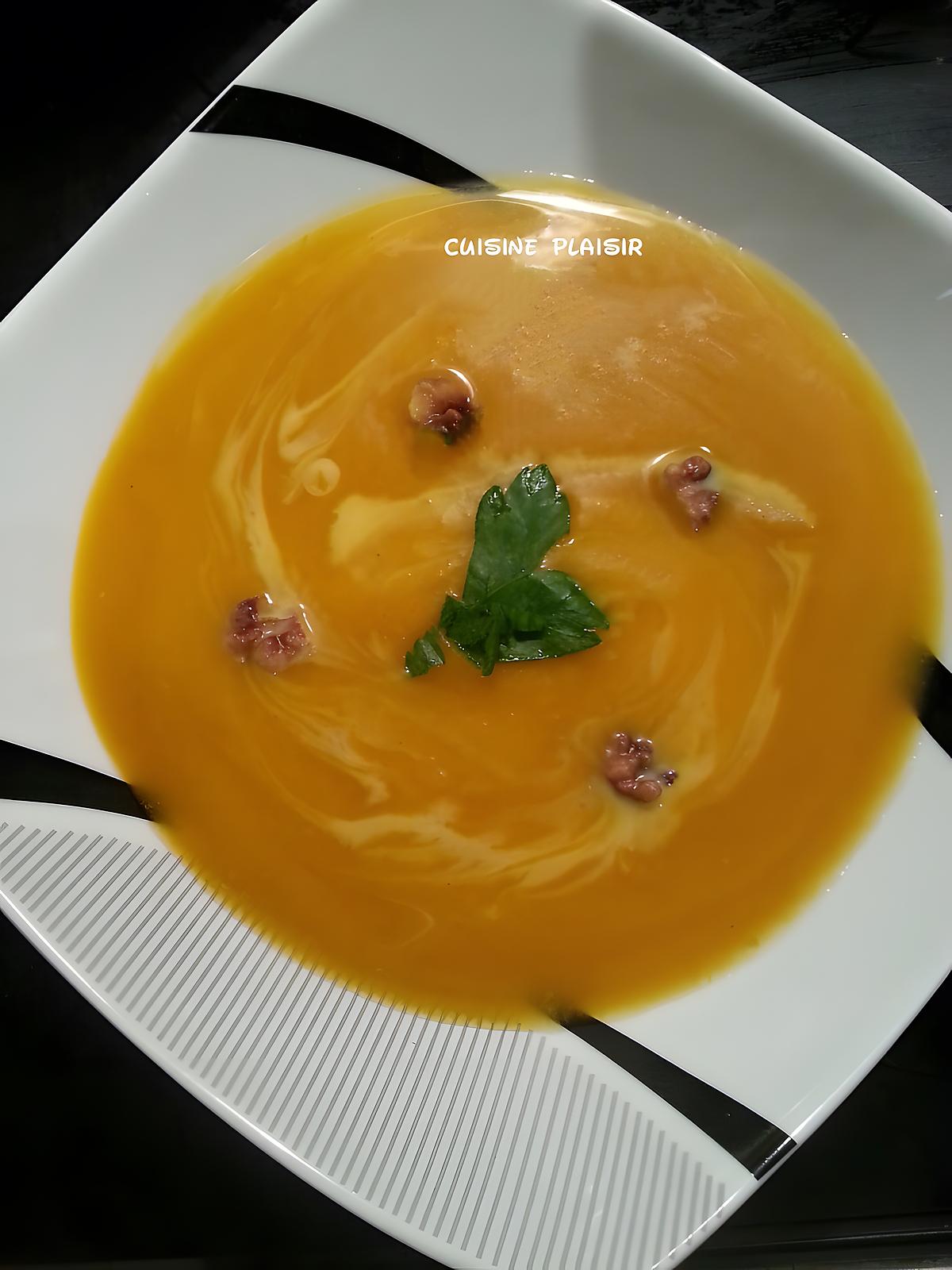 recette Velouté de potimarron, carotte