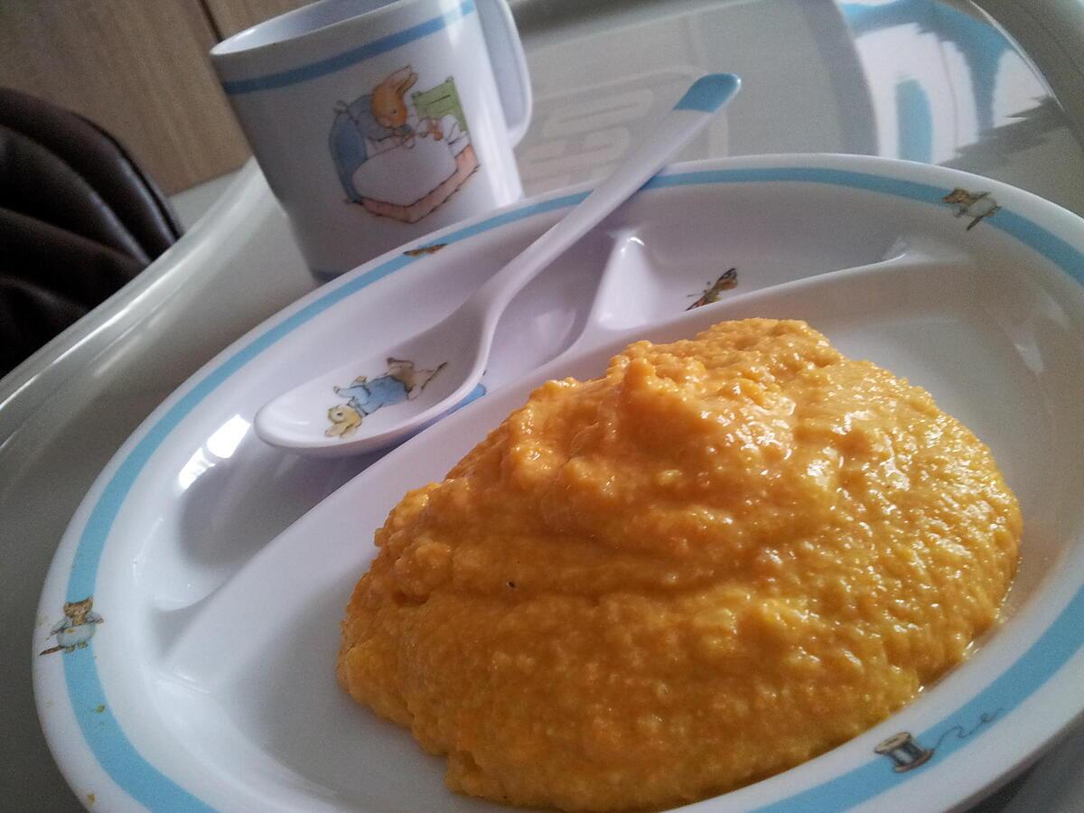 recette Purée carotte polenta et dinde *Pour Bébé*