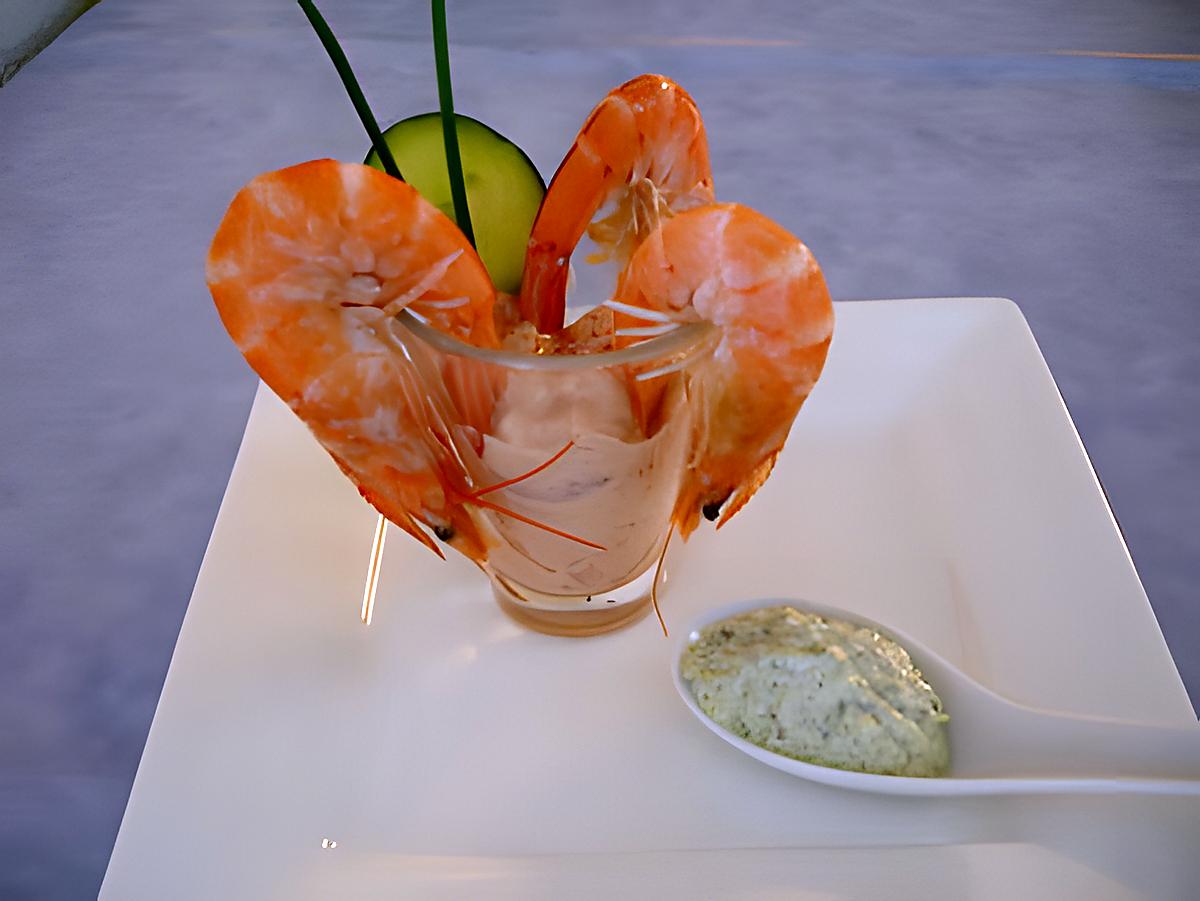 recette Cocktail de Crevettes en Verrine