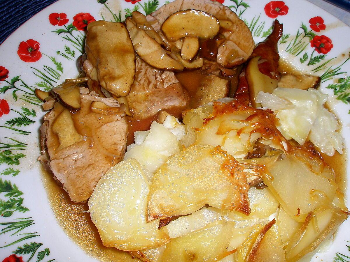 recette Gratin de pommes de terre aux cèpes