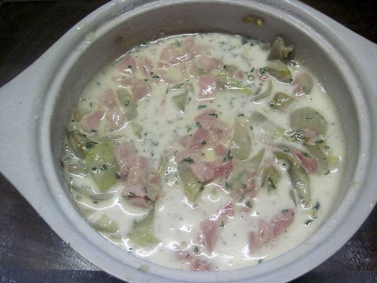 recette Soufflet de jambon,endives. et parmesan.