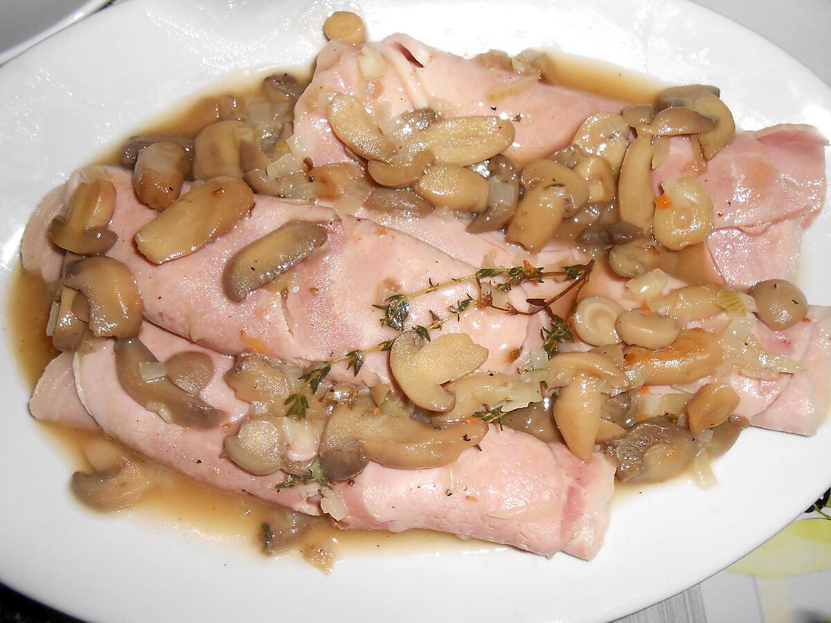 recette JAMBON SAUCE MADERE