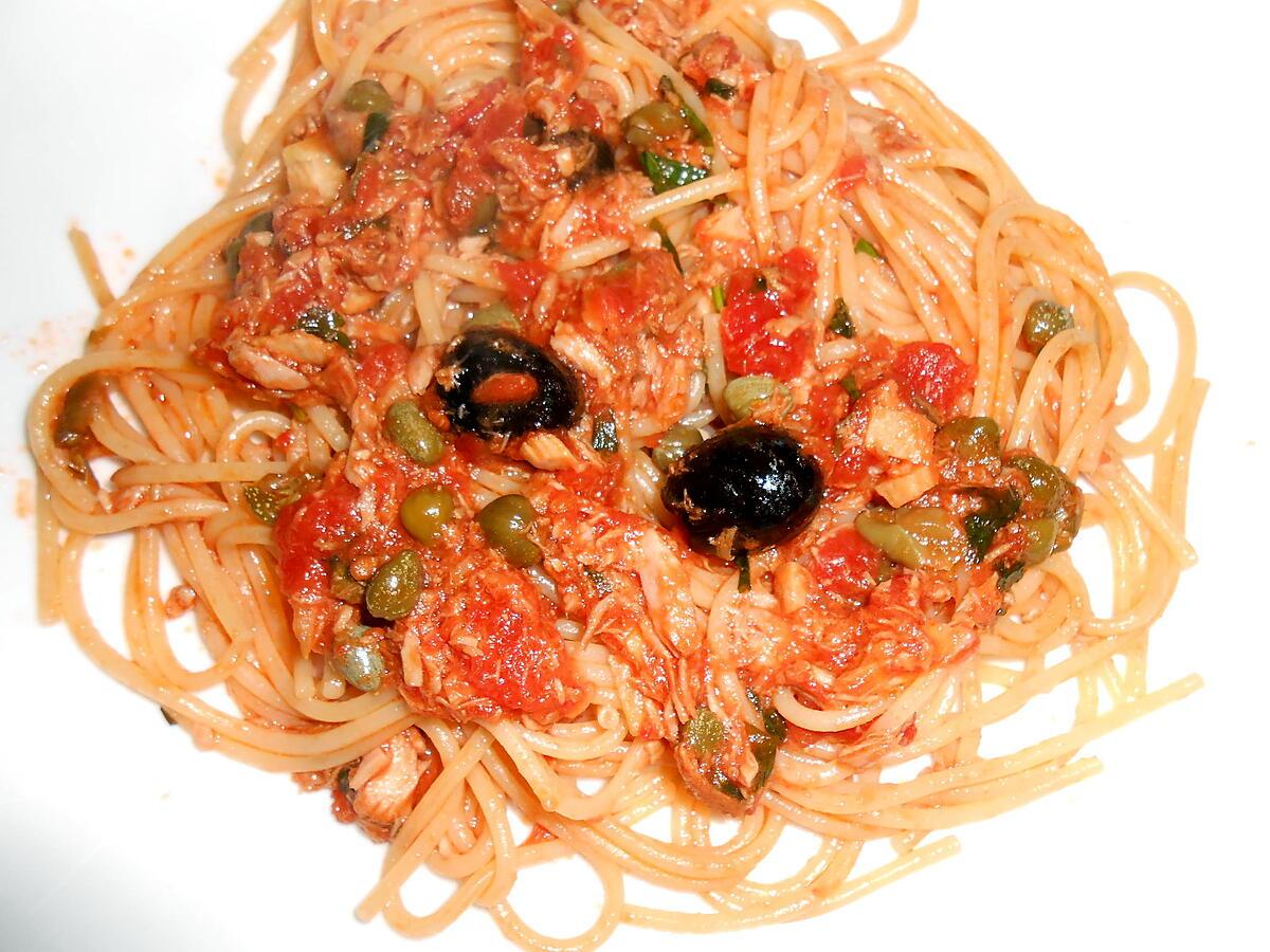 recette SPAGHETTADE RAPIDE AU THON