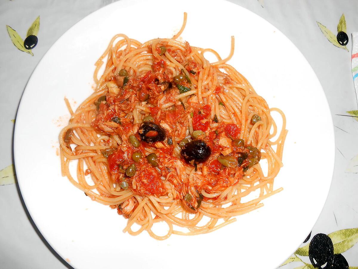 recette SPAGHETTADE RAPIDE AU THON