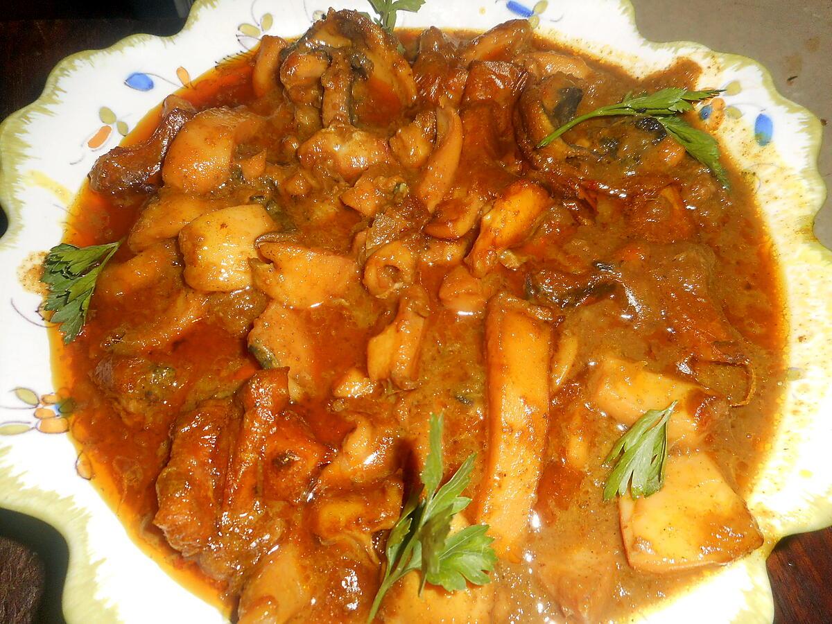 recette Seiche au curry