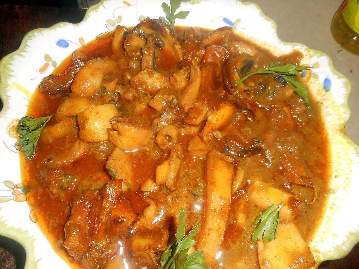 recette Seiche au curry