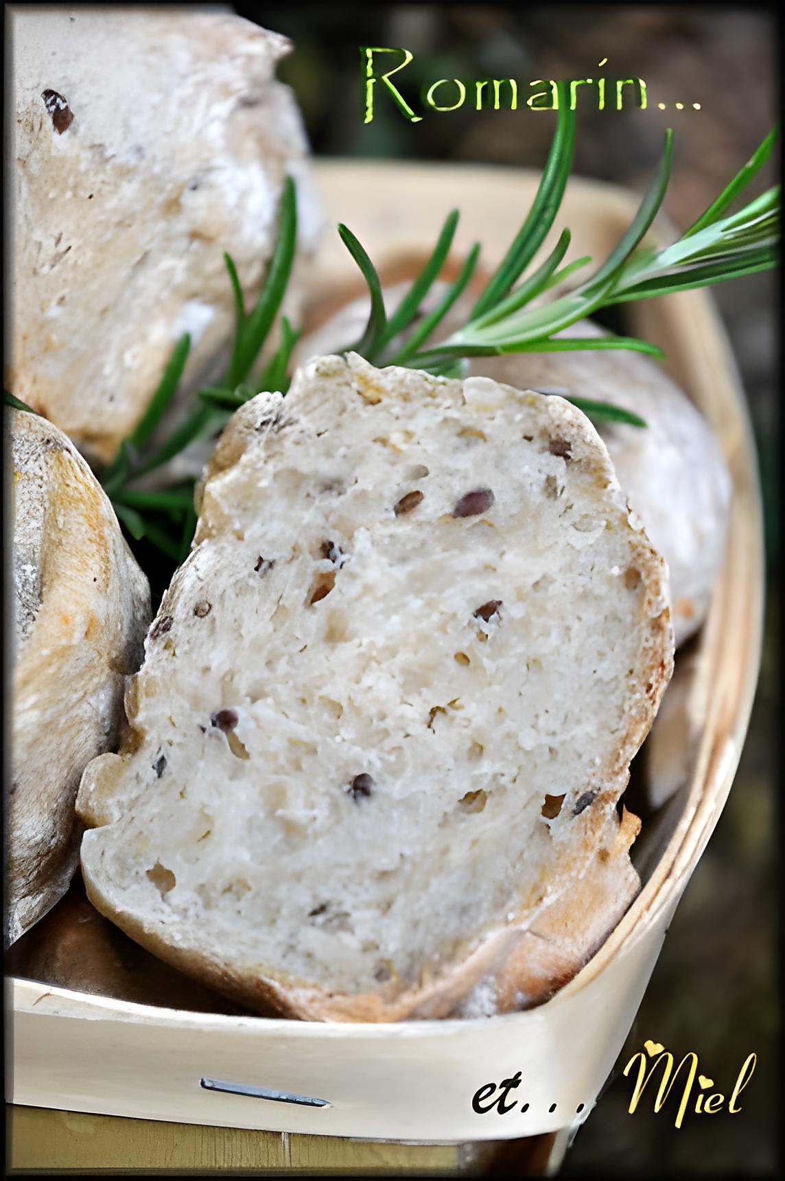 recette Petits pains aux céréales et miel de romarin