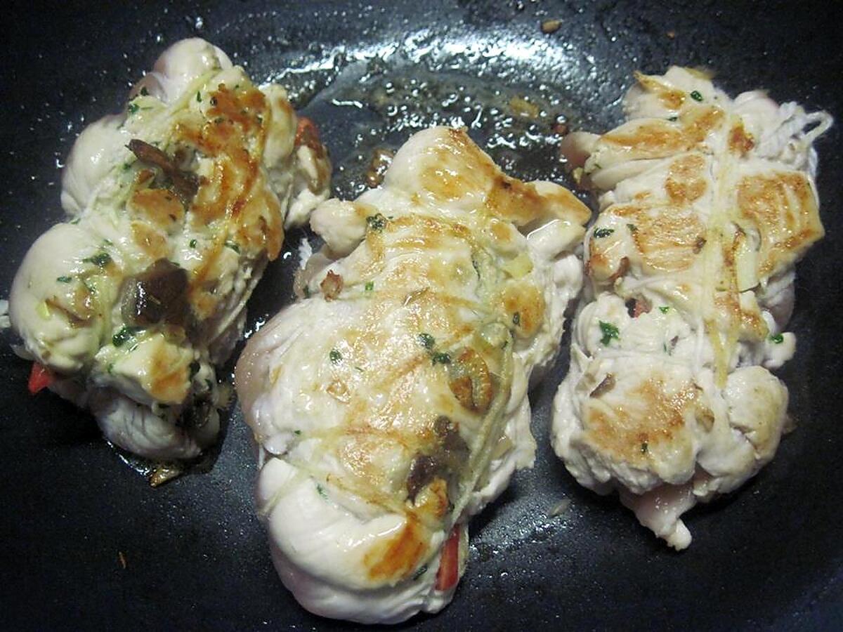 recette Paupiettes de poulet garnies.