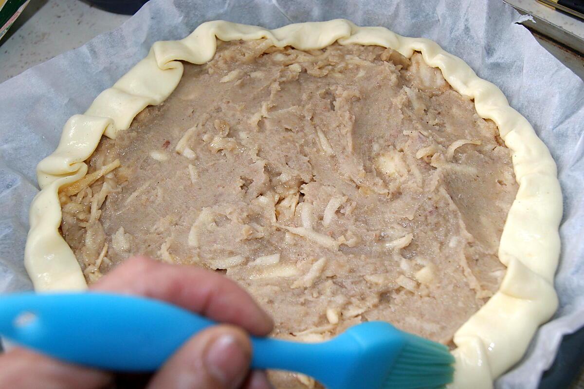 recette Gâteau moëlleux et croustillant aux pommes et à la crème de châtaignes