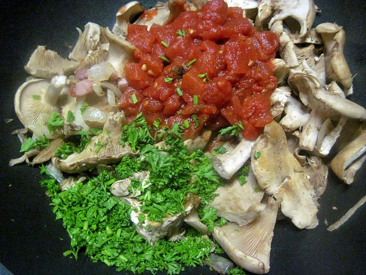 recette Escalopes de jambon aux champignons des près.