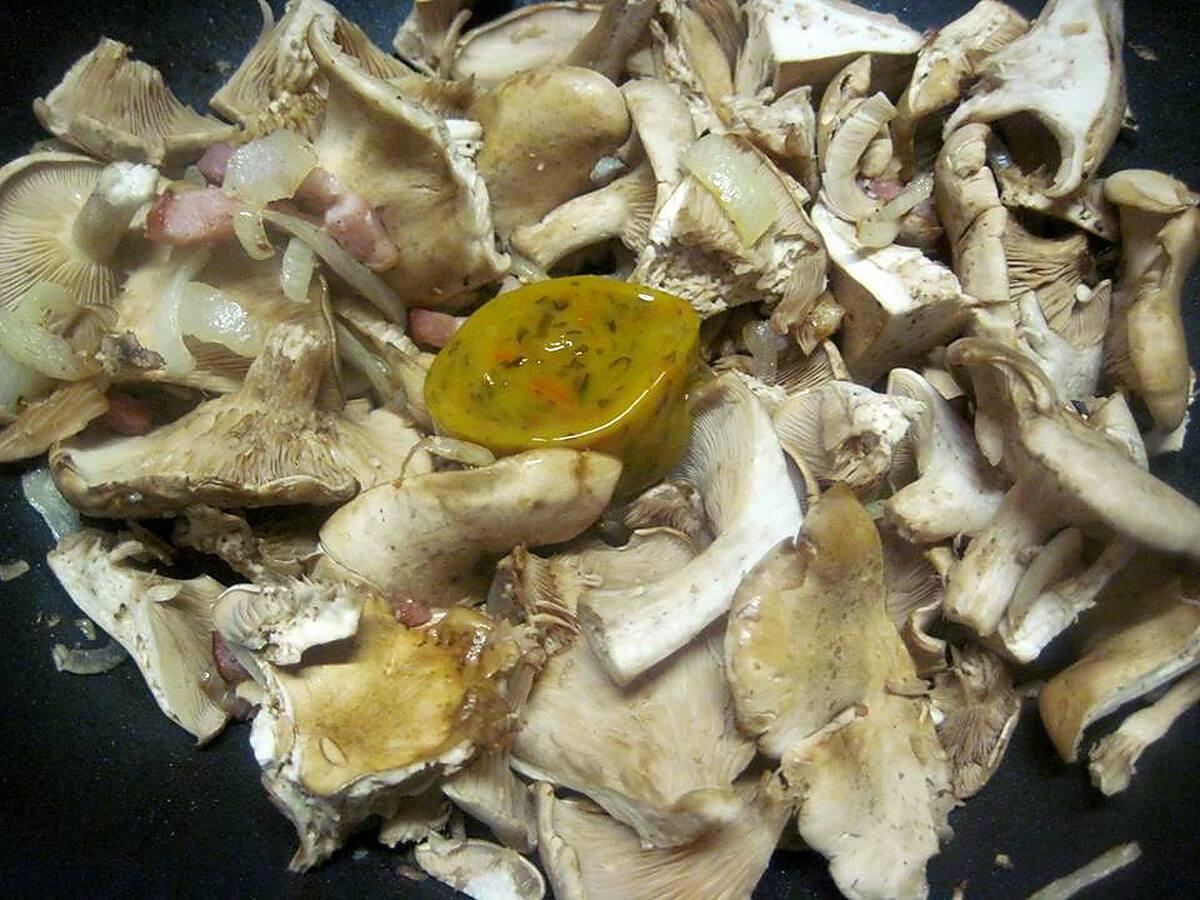 recette Escalopes de jambon aux champignons des près.