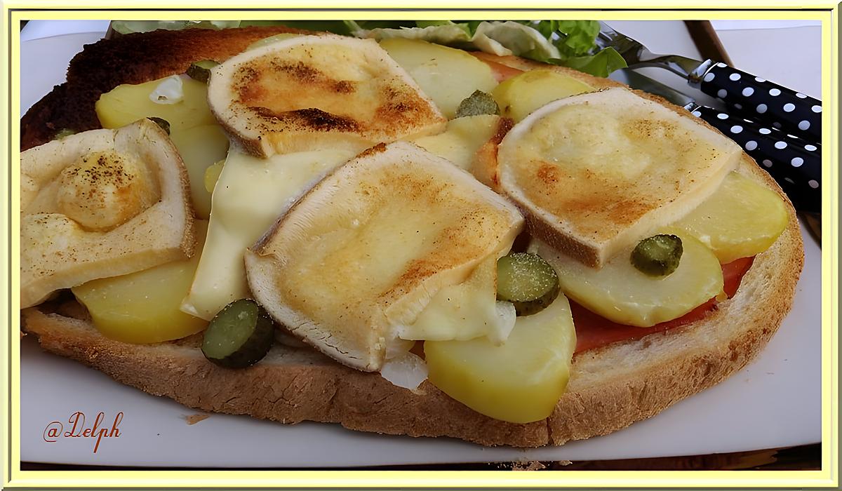 recette Tartine à la raclette