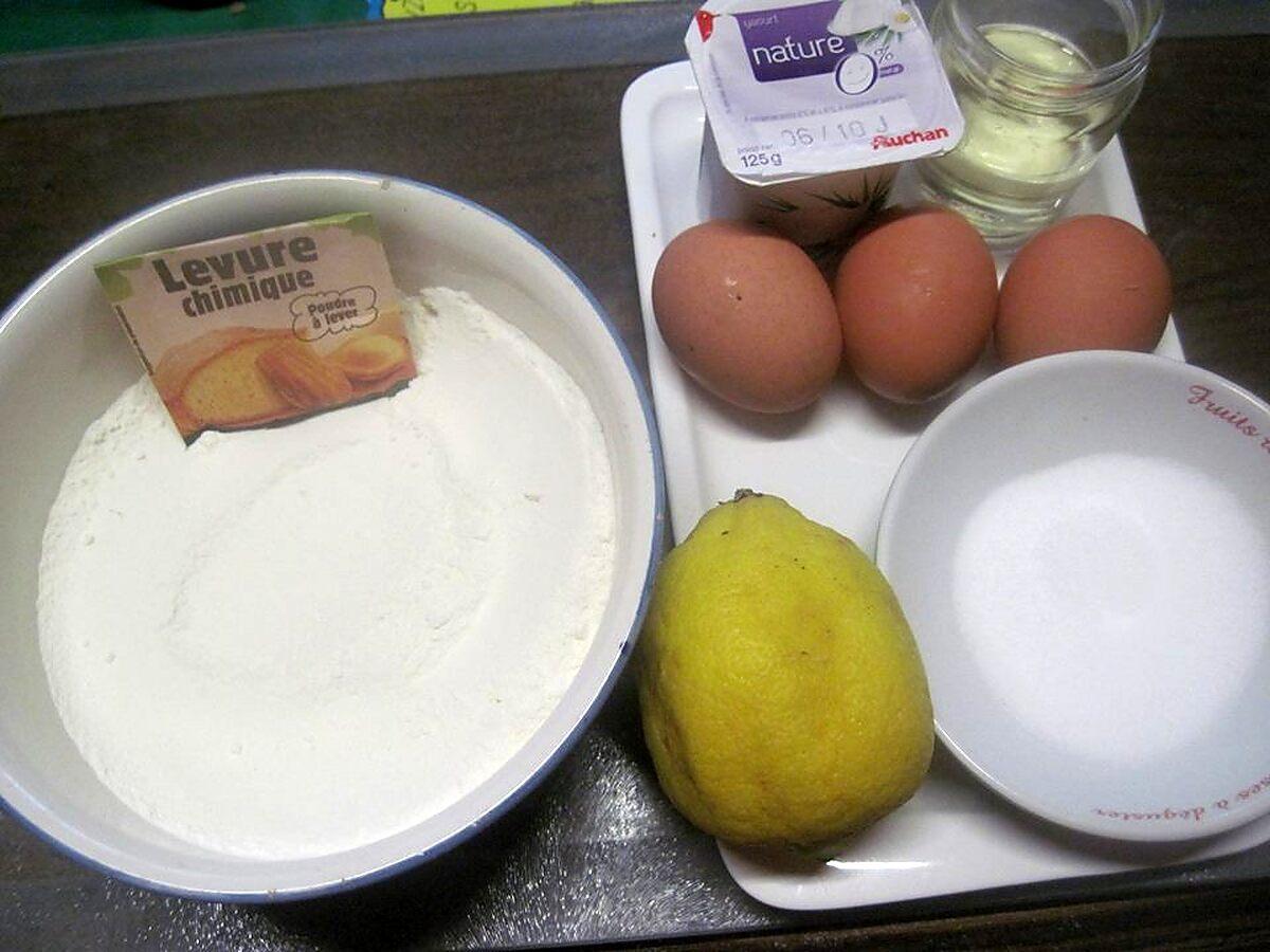 recette Gâteau yaourt allégé et citron.