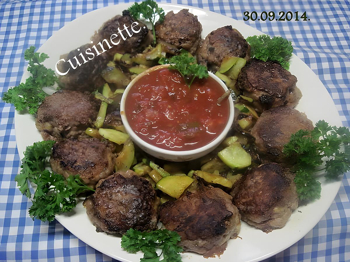 recette Boulettes de viande aux dés de courgette.