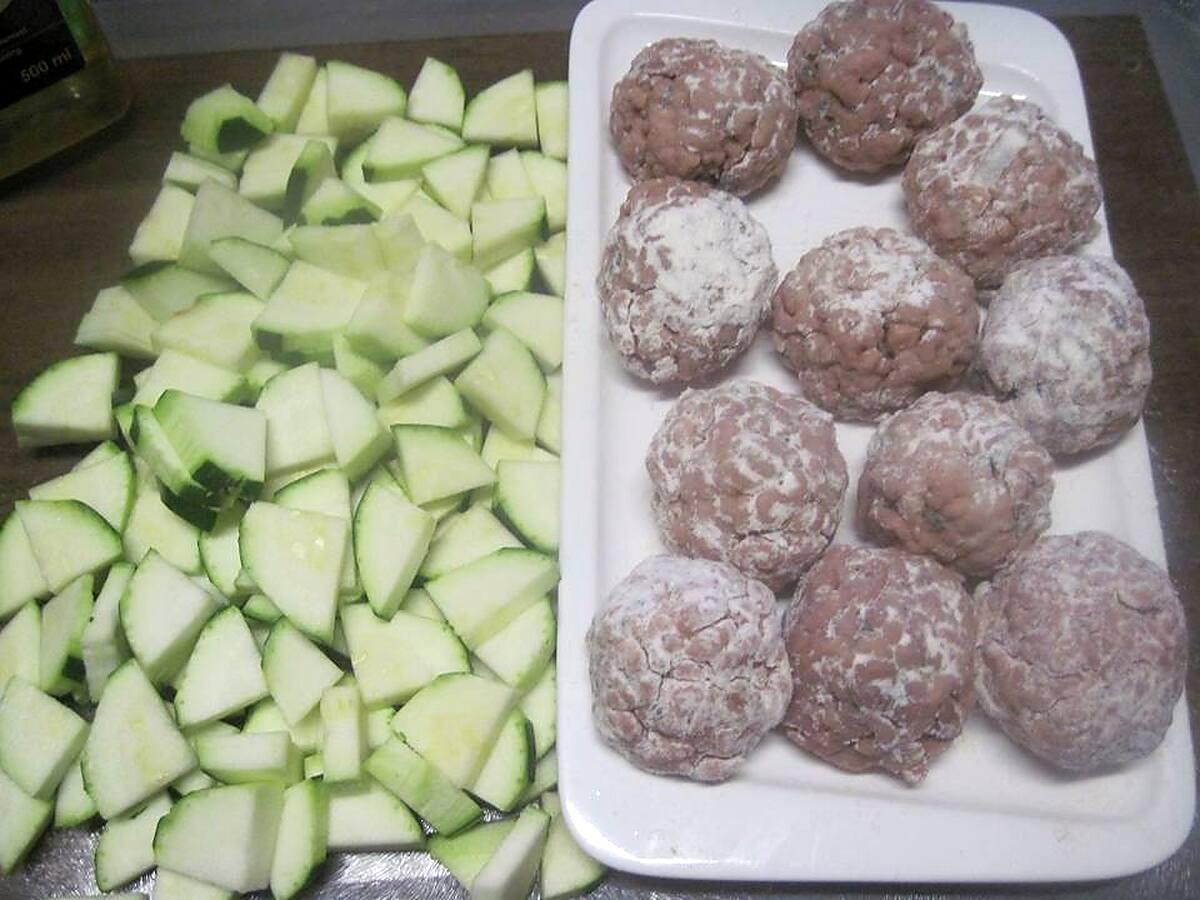 recette Boulettes de viande aux dés de courgette.