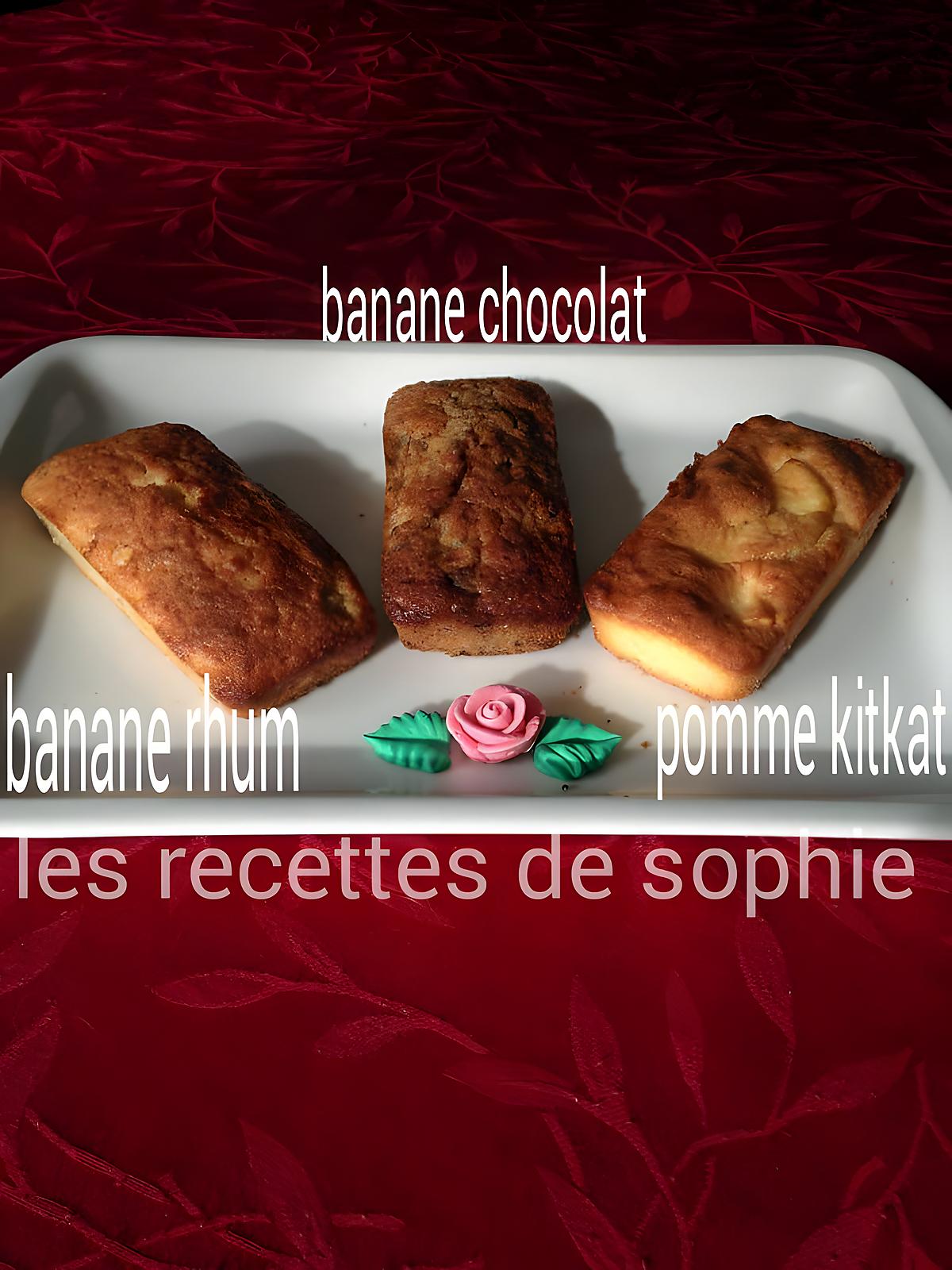 recette Cake banane chocolat