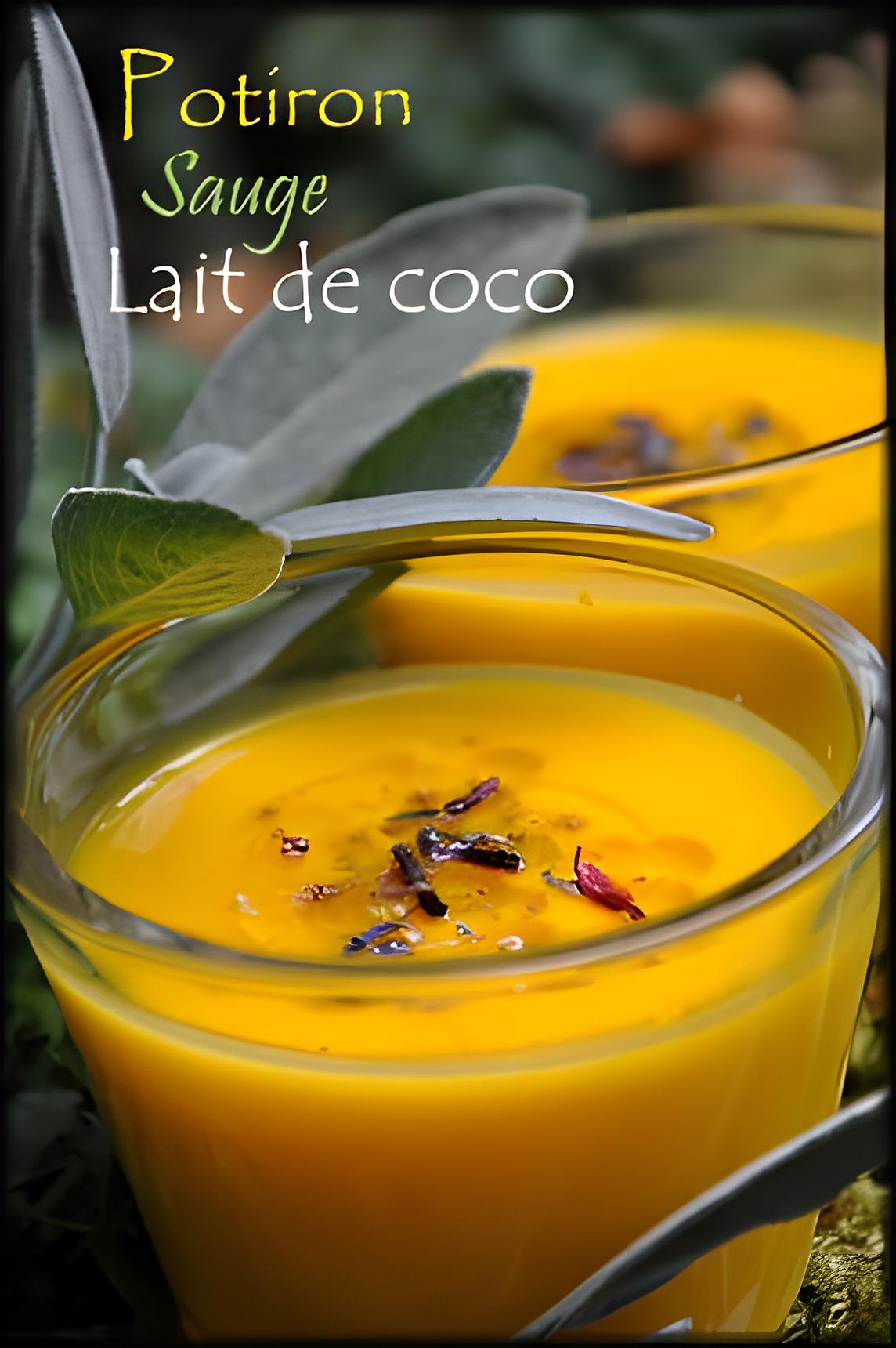 recette Velouté de potiron et lait de coco