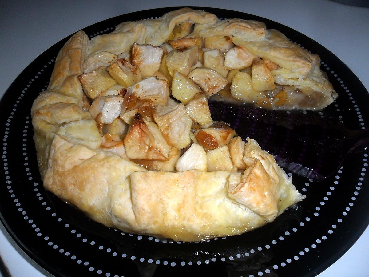 recette tarte aux pommes et raisins blonds