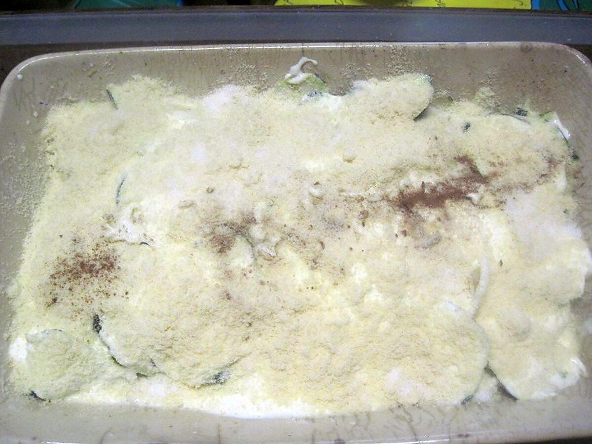 recette Gratin de courgettes au parmesan.