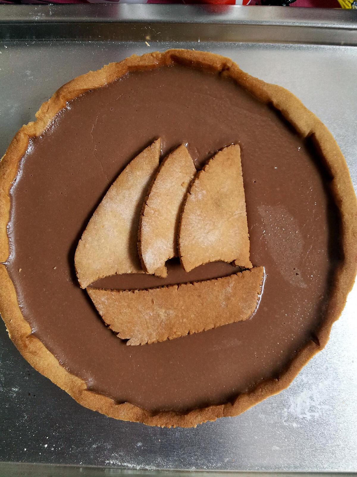 recette Tarte ganache choco-praliné